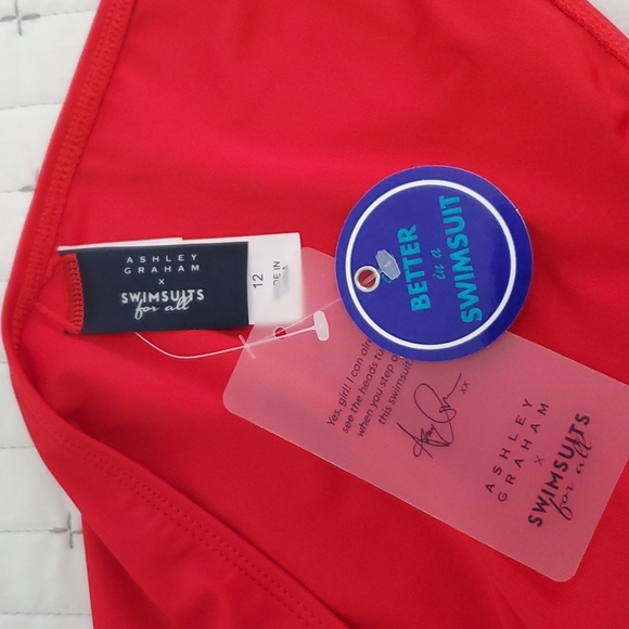 Ashley Graham New Red Bikini Bottom - Picture 3 of 6